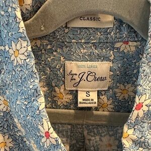 J. Crew Light Blue Floral Men's Shirt